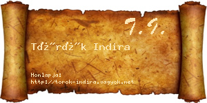 Török Indira névjegykártya